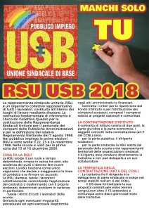 Locandina RSU 2018 fronte